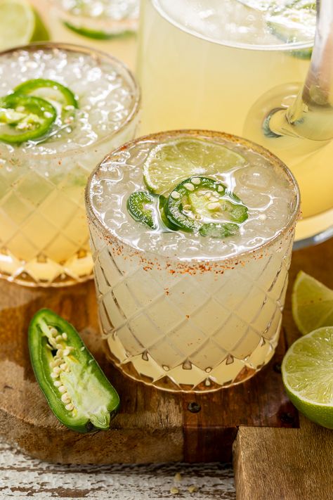 Coconut Jalapeno Margarita, Spicy Jalapeno Margarita, Margaritas For A Crowd, Lime Scones, Peach Margaritas, Mango Margaritas, Spicy Margarita Recipe, Spicy Margaritas, Cranberry Cinnamon