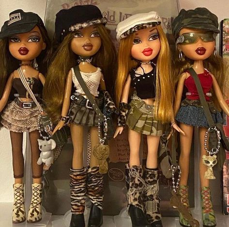 Bratz fit comp💫 - outfits ideas <3 Brats Doll Outfits Halloween, Bratz Doll Outfits Costume, Brats Doll Inspired Outfits, Bratz Punk Outfits, Brat Doll Halloween Costume, Halloween Bratz Doll, 2000s Bratz Dolls, Bratz Dolls Aesthetic Outfits Sasha, Bratz Dolls Costumes Halloween