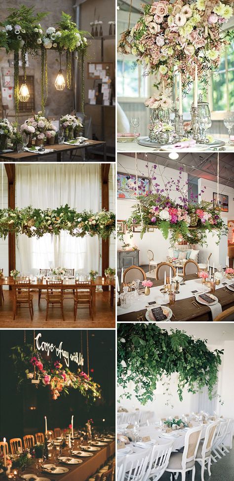 Hanging Wedding Flowers, Hanging Floral Decor, Back Garden Wedding, Hanging Wedding Decorations, Greenery Wedding Decor, Budget Friendly Wedding, Bridal Decorations, Wedding Decor Ideas, Floral Chandelier