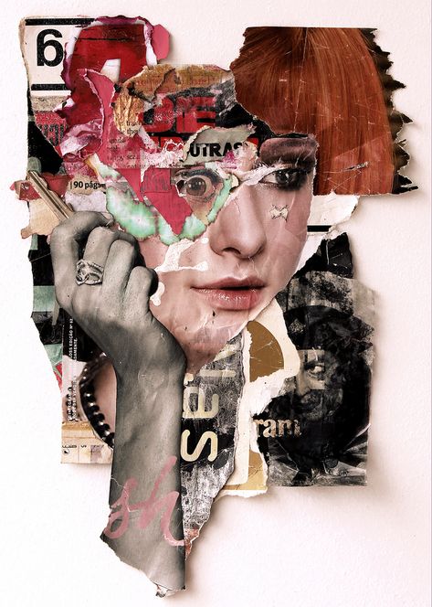 Art Mixed Media Inspiration, Consumerism Art, Self Portrait Collage, Kollage Konst, Media Aesthetic, Gcse Art Sketchbook, Collage Kunst, Collage Art Projects, Paper Collage Art