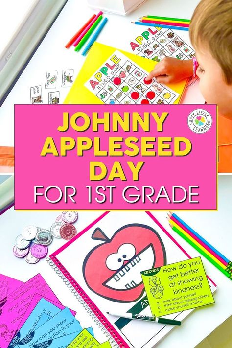 Looking for the ultimate way to celebrate Johnny Appleseed Day in your classroom? Dive into our comprehensive guide brimming with apple-themed crafts, tunes, and activities. Whether you're aiming to blend learning with fun or simply want to introduce some seasonal joy, this guide has it all. Perfect for 1st-grade teachers, it's packed with ideas that are both educational and engaging. Don't miss out on this apple-tastic classroom resource! Johnny Appleseed Day, Johnny Appleseed Activities, 1st Grade Classroom, Apple Crafts, Apple Math, Johnny Appleseed, Apple Craft, Graphing Activities, Classroom Transformation