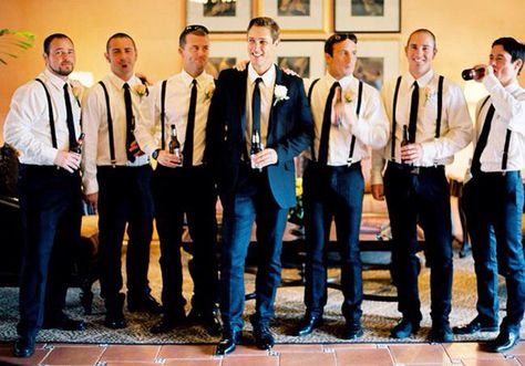 No jacket groomsmen Groomsmen No Jacket, Suspenders Groomsmen, Groom Suspenders, Groomsmen Suspenders, Grey Suit Wedding, Groomsmen Wedding, Alternative Wedding Dresses, Wedding Groomsmen, Groomsmen Attire