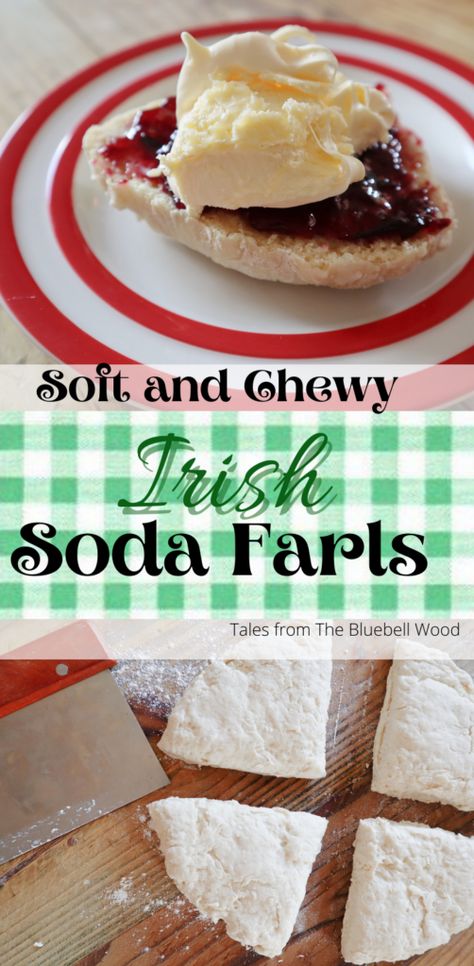 How to make Irish soda Farls Irish Soda Farls Recipe, Farls Recipe, Soda Farls, Irish Bread, Scottish Food, Irish Butter, Irish Soda, Easy Lunch Recipes, Clotted Cream