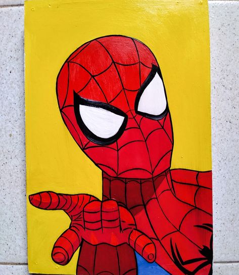 Spider Man Posca Art, Spiderman Graffiti Art, Marvel Painting Canvases, Spider Man Canvas Painting, Spiderman Painting On Canvas, Spiderman Painting Easy, Paintings For Guys, Spiderman Canvas Painting, Spiderman Canvas Art