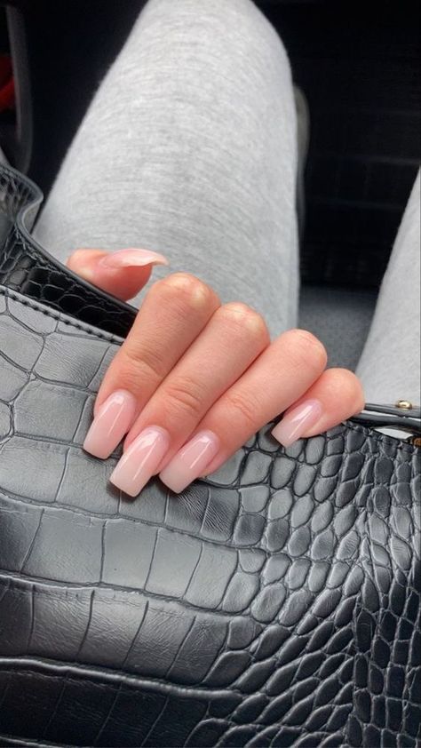 6 gel polish colors of 0.25 fl.oz (7.3ml) each. Basic gel nail set to enjoy the nail art from the comfort of your own home! photo from @alishaj4far nails, nail inspo, nail inspiration, gel polish, acrylics, nails acrylic, january nails, classy baddie nails, coffin shape nails, nail ideas, january nail designs, valentines day nails, coquette nails, aesthetic nails, nude nails, pink nails, black purse, black leather purse *this post contains an affiliate link* Proposal Nails Square, Clean Nails Look Square, Rounded Square Nails Long, Basic Acrylic Nails Square Medium, Light Pink Rectangle Nails, Long Square Oval Nails, Simple Square Nails Medium, Minimalist Nails Square Medium, Acrylic Nail Tapered Square