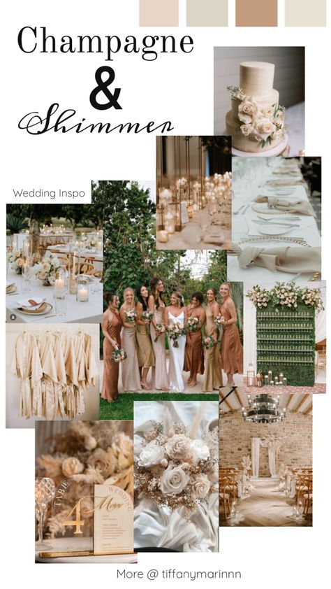 Champagne Wedding Color Scheme. Champagne wedding. Champagne Wedding Theme. Brides. Wedding Planning. Weddings. Wedding Color Champagne, Champagne Wedding Colors Scheme, Champagne Wedding Theme, Champagne Wedding Themes, Khaki Wedding, Wedding Schemes, Wedding Business Ideas, Wedding Theme Color Schemes, Champagne Wedding Colors