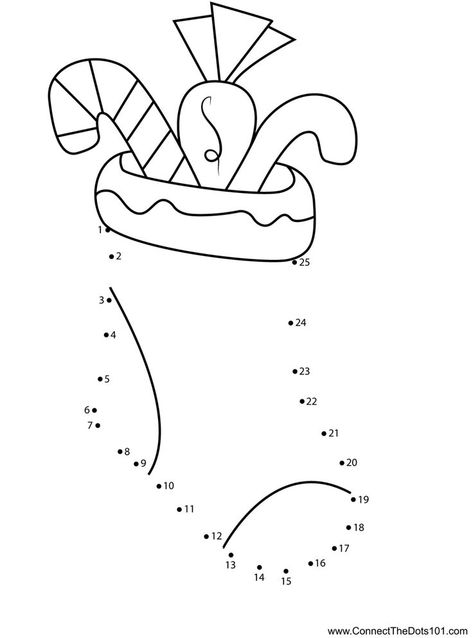 Christmas Stocking Dot to Dot Connect The Dots Printable For Kids, Connect The Dots Christmas, Dot To Dot Christmas, Christmas Connect The Dots, Christmas Puzzles Printables, Christmas Dot To Dot, Christmas Puzzles, Dot To Dot Printables, Super Mario Coloring Pages