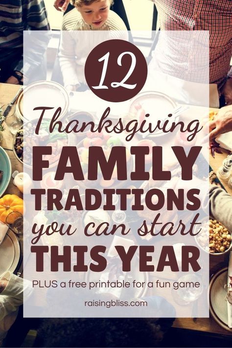 Family gatherings for Thanksgiving and being grateful is the tradition of the November season. Adding new family traditions can make your family memories that much better. Here are 12 fun, meaningful, and memorable Thanksgiving family traditions you can start this year. Use these ideas to build strong family bonds and memories while being thankful for what you have. Gratitude, togetherness, games, fun, laughter, are all part of Thanksgiving activities. Start new traditions. raisingbliss.com Thanksgiving Family Traditions, Thanksgiving Traditions To Start, Thanksgiving Traditions Family, Memory Ideas, Traditions To Start, Thanksgiving Prayer, Motherhood Inspiration, Falling In Love Quotes, Thanksgiving Traditions