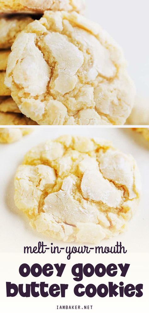 Ooey Gooey Butter Cookies, Dessert Recipes Easy Quick, Butter Cookies Easy, Gooey Butter Cookies, Recipes Easy Quick, Easy Dessert Recipes Quick, Gooey Cookies, Cookies Easy, Butter Cookies Recipe