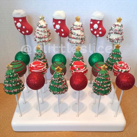 Pop Gift Ideas, Cake Pop Gift, Cake Pop Receita, Jul Mad, Cake Pop Designs, Cake Ball, Cake Pop Decorating, Christmas Cake Pops, Xmas Cake