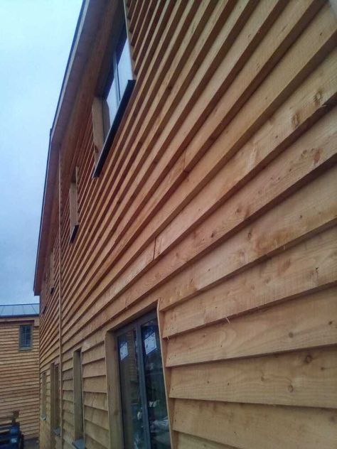 Bungalow Conversion, Larch Cladding, House Front Porch, Timber Ceiling, Garden Workshops, Modern Barn House, Cottage Exterior, Painted Cottage, Timber Cladding