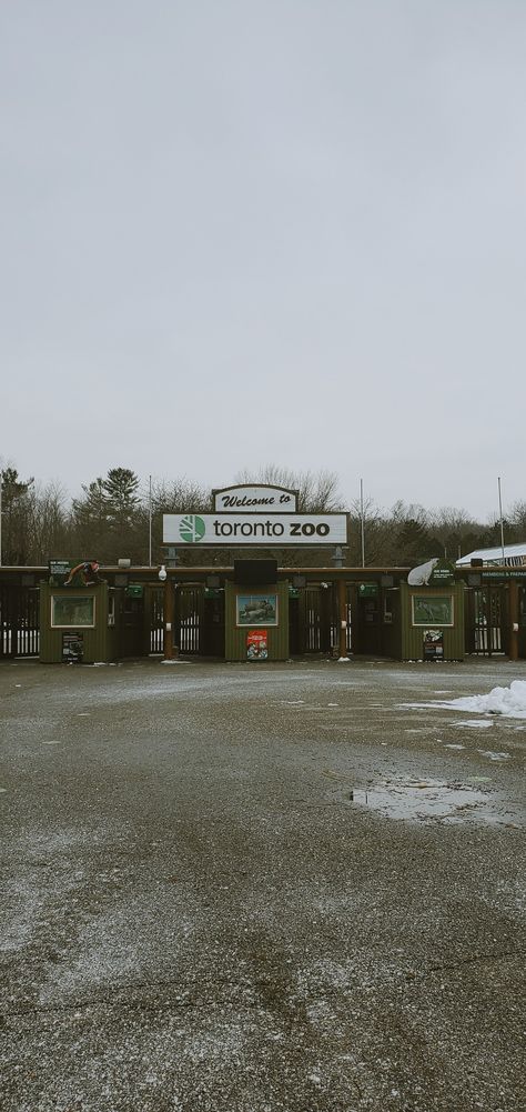 The Toronto zoo gates and welcome sign in the winter Toronto Zoo, In The Winter, Welcome Sign, The Winter, Gate, Toronto, Coco