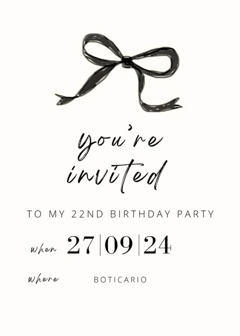 20 Birthday Invitation, Bday Invitation Cards, 22nd Birthday Party Ideas, Bday Invite Template, 30 Birthday Invitation, 25th Birthday Invitation, 25th Birthday Party Ideas, 22nd Birthday Ideas, 22nd Birthday Party