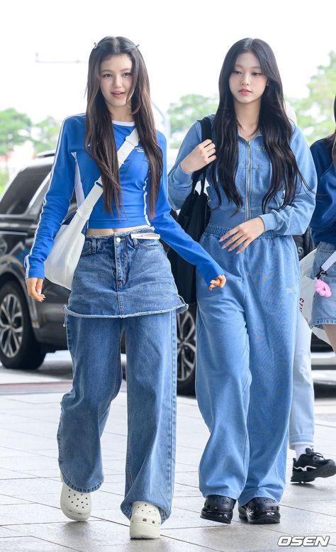 Airport Fashion Kpop, Fashion Chingu, Jeans Street Style, New Jeans Style, All Jeans, August 17, Edgy Look, 인물 사진, Airport Outfit