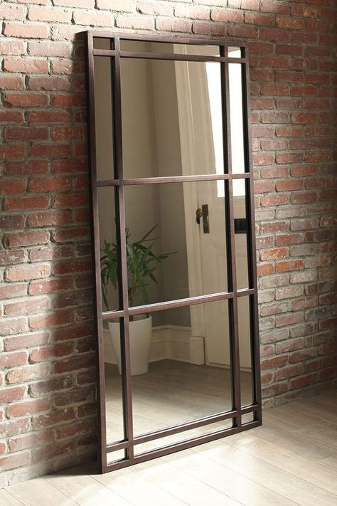 Six feet of mirrored beauty? Yes, please. The Eddard Accent Mirror by Signature Design complements your home with handsome appeal. Linear metal frame sports an antiqued brown finish, giving you the hint of industrial style you've been looking for. Diy Mirror Design, Mirror Decor Ideas, Brown Floors, Accent Mirror, Diy Mirror, Interior Barn Doors, Framed Mirror Wall, Boho Chic Decor, Mirror Designs