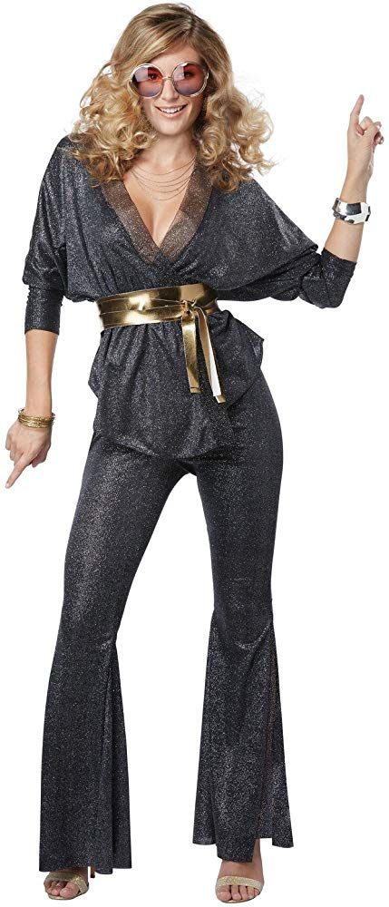 Amazon.com: California Costumes Women's Disco Dazzler Adult Woman Costume, Black/Gold, Small: Gateway 70s Disco Party Outfit, Disco Fancy Dress, Moda Disco, Disco Party Outfit, Mode Disco, 40s Mode, Look Disco, 70s Fashion Disco, Apple Costume