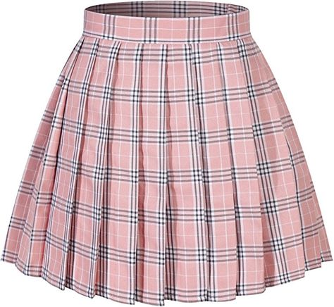 Pink Plaid Skirt, White Knee Length Skirt, Pink Pleated Skirt, Pleated Skirt Short, White Pleated Skirt, Girls School, Skirt Short, Ținută Casual, White Skirt