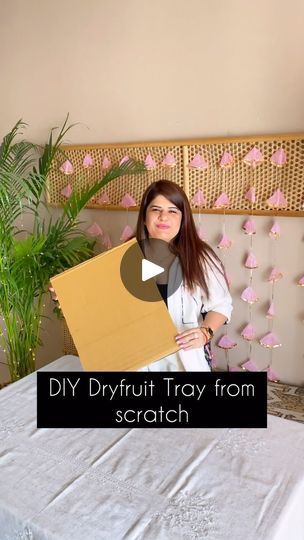 732K views · 2.7K reactions | DIY your own stunning dry fruit tray from scratch with just cardboard, craft paper, satin ribbon, and a sprinkle of creativity. Perfect for gifting on special occasions to your loved ones. 🎁   ( DIY gift, Dryfruit Tray, wedding gift, house warming gift, Handmade with love, Crafty Creations) | Sumati Jumrani | Javed Ali · Daawat-e-Ishq Diy Fruit Tray, Dry Fruit Packing, Javed Ali, Dry Fruit Tray, Dry Fruit Box, Cardboard Craft, Butterfly Art Painting, Dry Fruit, Tray Diy