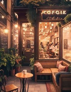 Shopping Aesthetic - Search Images Aesthetic Mugs Coffee, Colorful Coffee Shop, Aesthetic Mugs, Aesthetic Coffee Shop, Green Cafe, Small Coffee Shop, Aesthetic Cafe, Cozy Coffee Shop, Coffee Shop Aesthetic