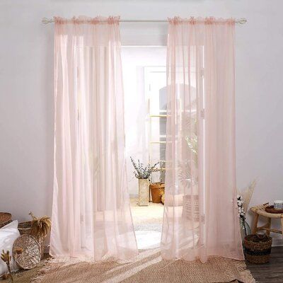 Curtains Room Bedroom, Curtains With Lights, Blush Pink Curtains, Pink Sheer Curtains, Ethereal Elegance, Cute Curtains, Pink Curtains, Voile Curtains, Country Curtains