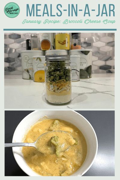 Broccoli Cheese Soup Meal-in-a-Jar - Your Thrive Life Meal In A Jar, Thrive Life Recipes, January Recipes, Homemade Dry Mixes, Thrive Recipes, Soup In A Jar, Broccoli Cheese Soup Recipes, Cheese Soup Recipes, Thrive Life