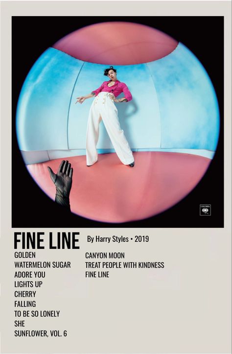 Harry Styles Album Cover, Fine Line Harry Styles, Harry Styles Songs, Gambar One Direction, Minimalist Music, Polaroid Posters, Harry Styles Fine Line, Harry Styles Poster, Vintage Music Posters