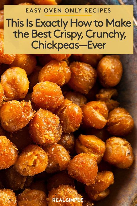 Healthy Crunchy Snacks, Chickpea Snacks, Crunchy Chickpeas, Crunchy Snack, Makanan Diet, Chickpea Recipes, Lost 100 Pounds, Protein Snacks, Healthy Snacks Recipes