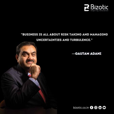 "Business is all about risk taking and managing uncertainties and turbulence". . . . #motivationalquotes #bizotic #webdevelopment #digitalmarketing #branding #rebranding #socialmediamarketing #seo Risk Management Quotes, Management Quotes, Manager Quotes, Take Risks, Risk Management, Motivational Quote, Business Quotes, Web Development, Social Media Marketing