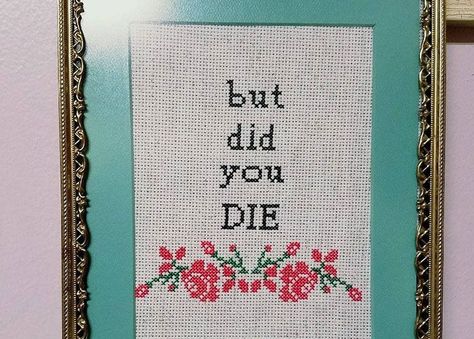 Cross Stitch Quotes, Subversive Cross Stitch, Grandma's House, Cross Stitch Funny, Cross Stitches, Hand Embroidery Patterns, Cross Stitching, Embroidery Techniques, Cross Stitch Kits