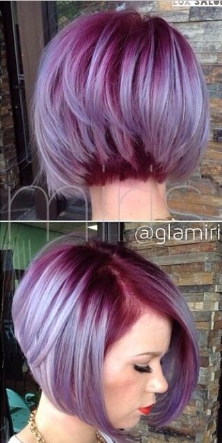 I have a crush on this @glamiris floral looking color melt. Funky Hair Colors, Short Bobs, Short Ombre Hair, Hair Color Purple, Funky Hairstyles, Short Hair Color, Haircut And Color, Cool Hair Color, Hair Today