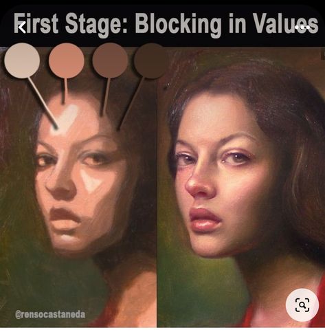 Oil Color Portrait Paintings, Human Painting Acrylic, Oil Painting In Procreate, Tone In Art, Digital Oil Painting Tutorial, Painting Skin Tutorial, Painting Skin Tones Acrylics, Oil Paint Tutorial, How To Paint Skin