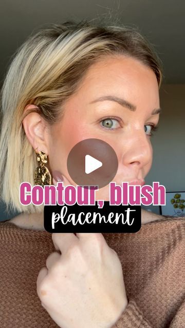 The 2024 way of applying contour, blush and Illuminator   The Queen, @ericataylor2347 says to try it- we are trying it!  The point is to ... | Instagram Highlighter Contour Guide, How To Apply Blush To Lift Face, How To Apply Contour And Highlight, Makeup Facelift Contour, Contour For A Round Face, Makeup Contouring And Highlighting, Contour And Blush Placement, Contouring With Blush, Where To Place Contour