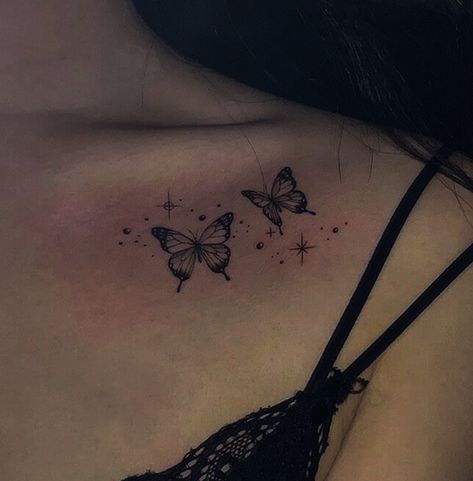 Inner Thigh Tattoos, Tato Paha, Cute Thigh Tattoos, Pisces Tattoo, Butterfly Tattoo On Shoulder, Small Butterfly Tattoo, Bone Tattoos, Tattoo Quotes For Women, Cloud Tattoo