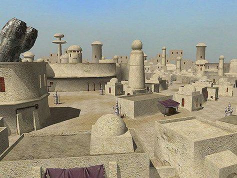 Star wars Battlefront 2 2005 Mos Eisley Map (STILL IN PROGRESS) by nickyp1 - Thingiverse Star Wars Battlefront 2, Battlefront 2, Asajj Ventress, Mos Eisley, Mace Windu, Sci Fi City, Star Wars Battlefront, Star Wars Rpg, Liminal Spaces