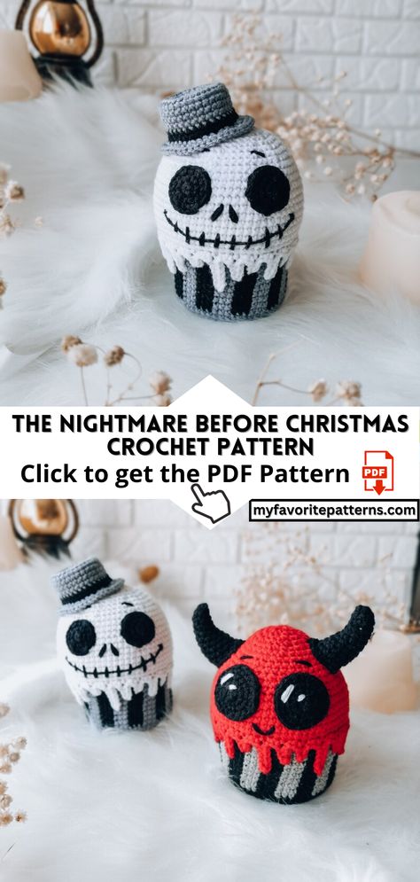 The Nightmare Before Christmas Crochet Pattern Nightmare Before Christmas Duck, Crochet Nightmare Before Christmas, Nightmare Before Christmas Crochet, Crochet Halloween Patterns Free, Zero Nightmare Before Christmas, Nightmare Before Christmas Ornaments, Christmas Crochet Pattern, Sally Nightmare Before Christmas, Christmas Duck