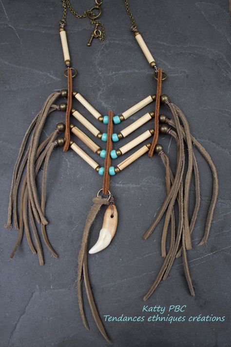 Indian Necklace "Achak" Indian Diy, American Indian Crafts, American Indian Artwork, Southern Jewelry, Native Necklace, American Indian Girl, Jewelry Facts, American Indian Tattoos, Native American Bracelets