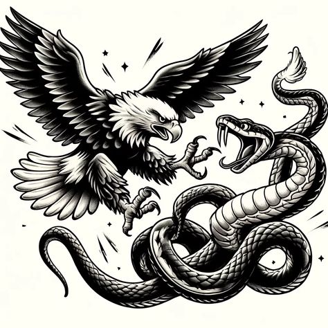 New School Eagle Tattoo, Eagle Grabbing Snake Tattoo, Neo Traditional Eagle Tattoo Design, Eagle American Traditional Tattoo, Eagle Tattoo Sketch, Old School Eagle Tattoo, Griffin Tattoo, Traditional Eagle, Traditional Eagle Tattoo