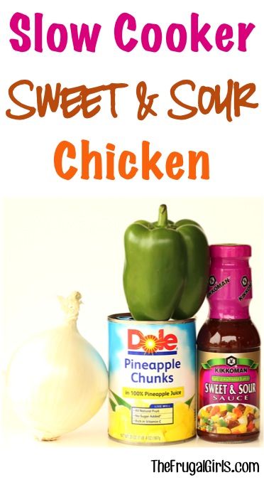 Crockpot Sweet And Sour Chicken, Apartment Meals, Sweet And Sour Chicken Recipe, Sour Chicken Recipe, Sweet And Sour Chicken, Easy Crockpot Chicken, Sweet Sour Chicken, Sweet N Sour Chicken, Slow Cooked Meals