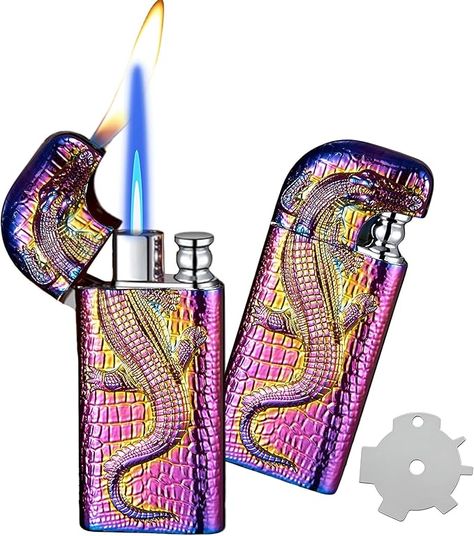 Amazon.com: Torch Lighter, Relief Magic Crocodile Dual Flame Lighter with Adjustment Flame Tool, Creative Windproof Design Jet Flame Torch Lighter, Refillable Butane Lighter Gift Lighter for Men,Lover(Crocodile) : Health & Household Butane Lighter, Relief Design, Torch Light, 2 Pack, Great Gifts, For Men, Gifts, Design