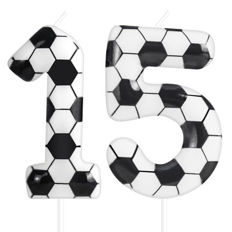 PRICES MAY VARY. Soccer Birthday Party Decorations - Includes 1 piece number 15 birthday candle. Unique rugby style printed soccer number candles are suitable for creating a joyful birthday atmosphere for your friends family soccer theme day event celebration, for a memorable and meaningful theme party. Football Cake Candles Material - Our football theme birthday decorations are made with quality materials to ensure a clean, smokeless burn while maintaining a vibrant metallic hue. Suitable for a Messi Soccer Birthday Party, 3rd Birthday Soccer Theme, First Birthday Boy Soccer Theme, Soccer Party Ideas, Soccer Birthday Shirt Boys, Soccer Theme Birthday Party Zazzle, Soccer Birthday Banner, Soccer Theme Parties, Football Theme Birthday