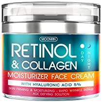 Retinol Cream for Face with Hyaluronic Acid – Collagen Face Moisturizer for Women and Men - Advanced Anti-Aging Formula for Lifting Skin – Reduce Wrinkles, Fine Lines and Dryness – 1.85 fl. Oz Face Mask For Wrinkles, Collagen Face Cream, Retinol Face Cream, Collagen Moisturizer, Hyaluronic Acid Moisturizer, Retinol Moisturizer, Cream For Face, Wrinkle Repair, Collagen Cream