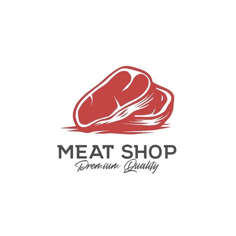 Premium and fresh meat logo design | Premium Vector #Freepik #vector #butchery-logo #butcher-logo #meat-label #meat-logo Meat Market Logo, Butchery Logo Design, Meatshop Logo, Meat Shop Logo Design, Beef Logo Design, Meat Logo Design, Butchery Logo, Butcher Logo, Meat Logo