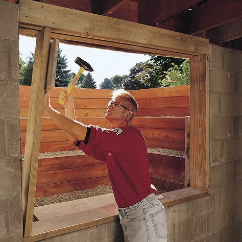 Installing Egress Window, Adding Egress Window To Basement, Adding Windows To Basement, Diy Egress Window Well, Large Basement Windows, Make Basement Windows Look Bigger, Basement Egress Window Ideas, Basement Egress Door, Egress Window Ideas Basement