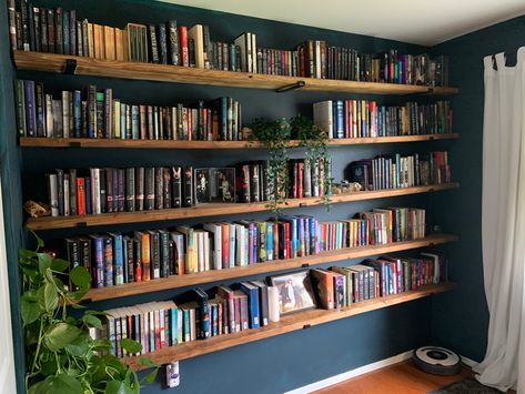 Wall Bookshelf, Home Library Rooms, Library Wall, Regal Design, Home Library Design, Wall Bookshelves, Book Wall, Bookshelves Diy, Chicken Humor