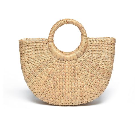 PRICES MAY VARY. 100% handmade straw handbag with short rounded handles Long-lasting material you can enjoy using for a lifetime Stunning cream-colored fabric lining the interior for added elegance Unique U-shaped design that can match any formal or casual ensemble Comes with a dust bag! Make any formal appearance extra stylish with our U-shaped Straw Woven Handbag. The striking U-shape of this straw handbag is certainly a talking point. It's dramatic and with the short rounded handles, it's har Vacation Clothes, Straw Beach Bag, Straw Tote Bag, Straw Handbags, Colored Fabric, Women Beach, Straw Tote, Woman Beach, Luxury Store