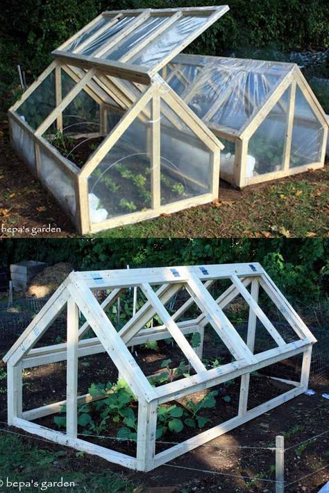 Diy Greenhouses, Cold Frame Diy, Hoop House, Mini Serre, Cold Frames, Diy Greenhouse Plans, Free Building Plans, Build A Greenhouse, Carpentry Skills