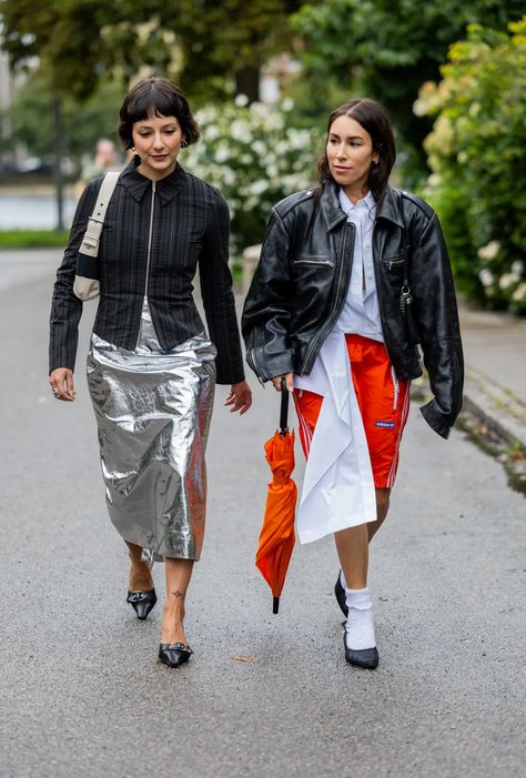 Copenhagen Fashion Week 2023, Alyssa Coscarelli, Copenhagen Fashion Week Street Style, Fashion Week 2023, Silver Skirt, London Fashion Week Street Style, Fall Trend, Nyfw Street Style, Copenhagen Fashion