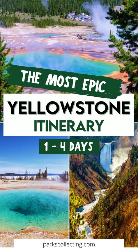 This Yellowstone National Park itinerary takes the pain out of planning. Options for Yellowstone itinerary 1 day, Yellowstone 2 day itinerary, Yellowstone 3-day itinerary, and Yellowstone National Park itinerary 4 days. The ultimate Yellowstone National Park vacation itinerary. Yellowstone National Park travel guide | National park itineraries | Wyoming travel | Wyoming national parks | Montana travel | Montana national parks | USA travel | Yellowstone National Park itinerary Wyoming Wyoming Yellowstone National Park, 1 Day In Yellowstone National Park, Yellowstone National Park Guided Tours, Yellowstone National Park Itenary, Top Things To See In Yellowstone National Park, Yellowstone And Glacier National Park Itinerary, Yellowstone In 3 Days, 2 Days In Yellowstone National Park, Yellowstone Bucket List