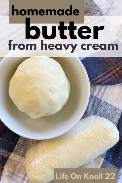 Honey Butter With Heavy Cream, Homemade Butter From Heavy Cream, Heavy Cream Butter, Heavy Whipping Cream Butter Recipes, Homemade Butter With Heavy Cream, Make Butter From Heavy Cream, Homemade Butter Heavy Whipping Cream, How To Make Butter From Heavy Cream, What To Do With Heavy Whipping Cream