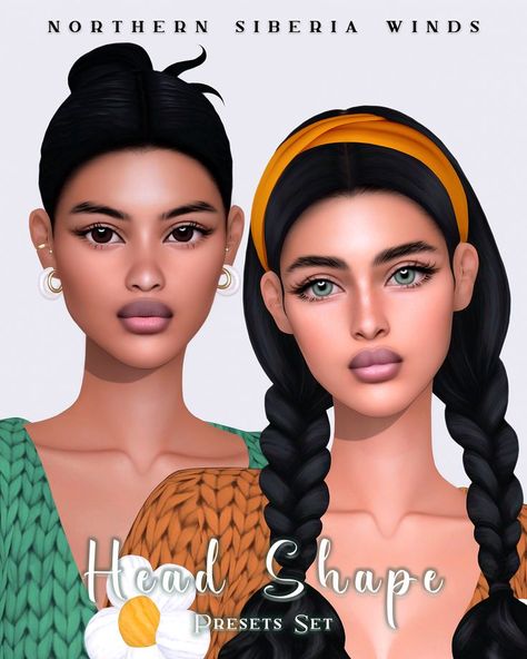 | northernsiberiawinds | ts4cc | female | maxis match | alpha | presets | head shape presets for females n1-8 | Northern Siberia Winds, Sims 4 Cc Eyes, Makeup Cc, Sims 4 Cc Makeup, Sims 4 Body Mods, Sims 4 Cc Skin, Tumblr Sims 4, Sims 4 Mm, Sims Four